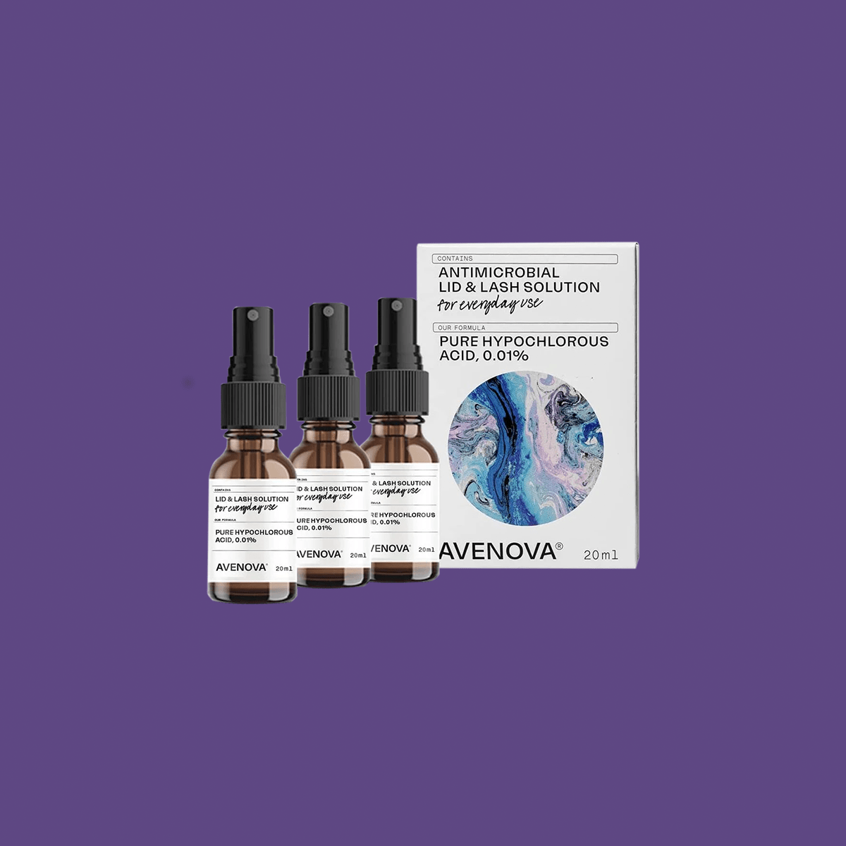 Avenova OTC Antimicrobial Spray Solution 3 Pack - Dry Eye Treatment