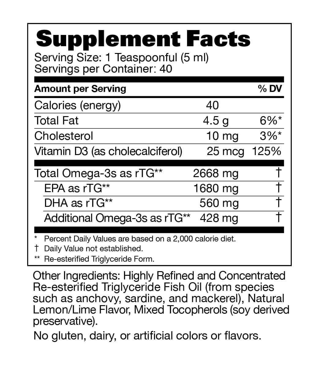De Omega Benefits Liquid 6.7oz product image