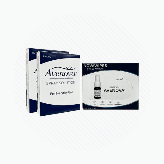Avenova Hypochlorous Spray Solution (20ml or 40ml Bottles)  2-Pack with Novawipes (Professional Strength)