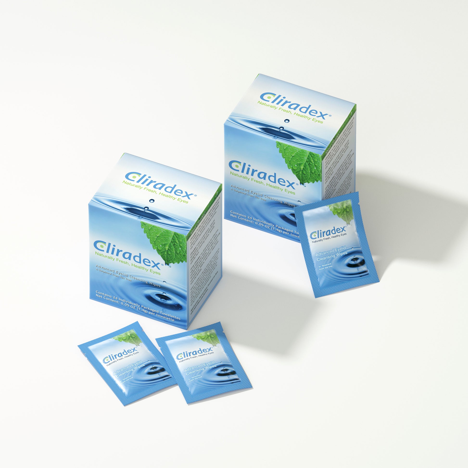 Cliradex Wipes - Tea Tree Oil Extract Eyelid Cleanser for Demodex, Blepharitis and Dry Eye (24ct) product image