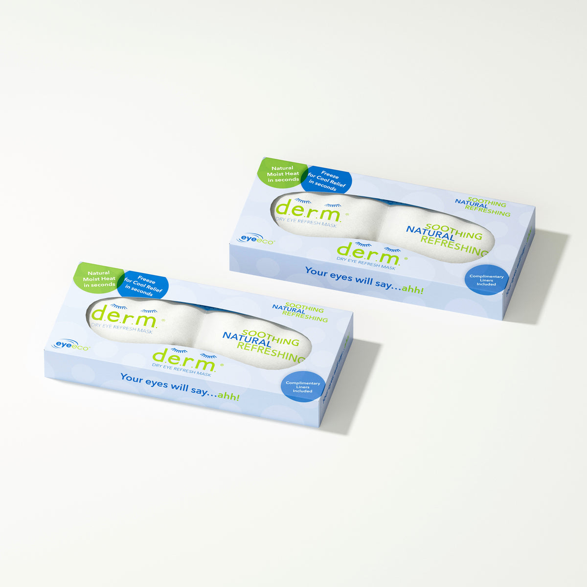 EyeEco D.E.R.M. Dry Eye mask for Mild Relief, with 100 Cotton LIners Bundle product image