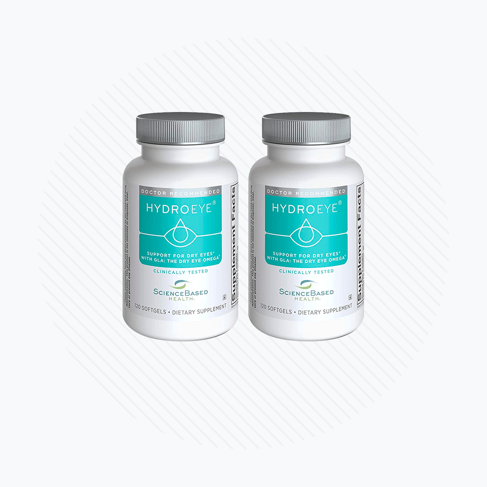 HydroEye Dry Eye Formula Softgels 2-Pack- Free 2-Day Shipping (120ct x 2 - Two Bottles)