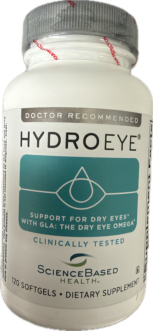 HydroEye Dry Eye Formula Softgels 2-Pack- Free 2-Day Shipping (120ct x 2 - Two Bottles)