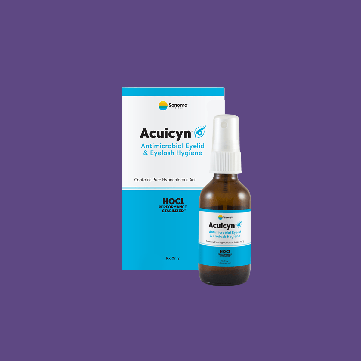 Acuicyn Antimicrobial Eyelid & Eyelash Hygiene - Hypochlorous Solution - Dry Eye Treatment