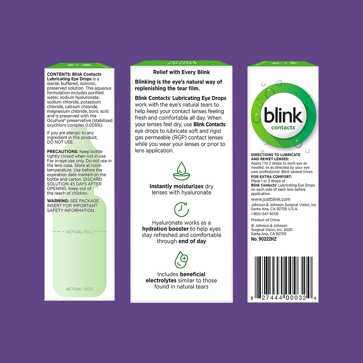 Blink Contacts Lubricating Eye Drops (10ml) - Dry Eye Treatment