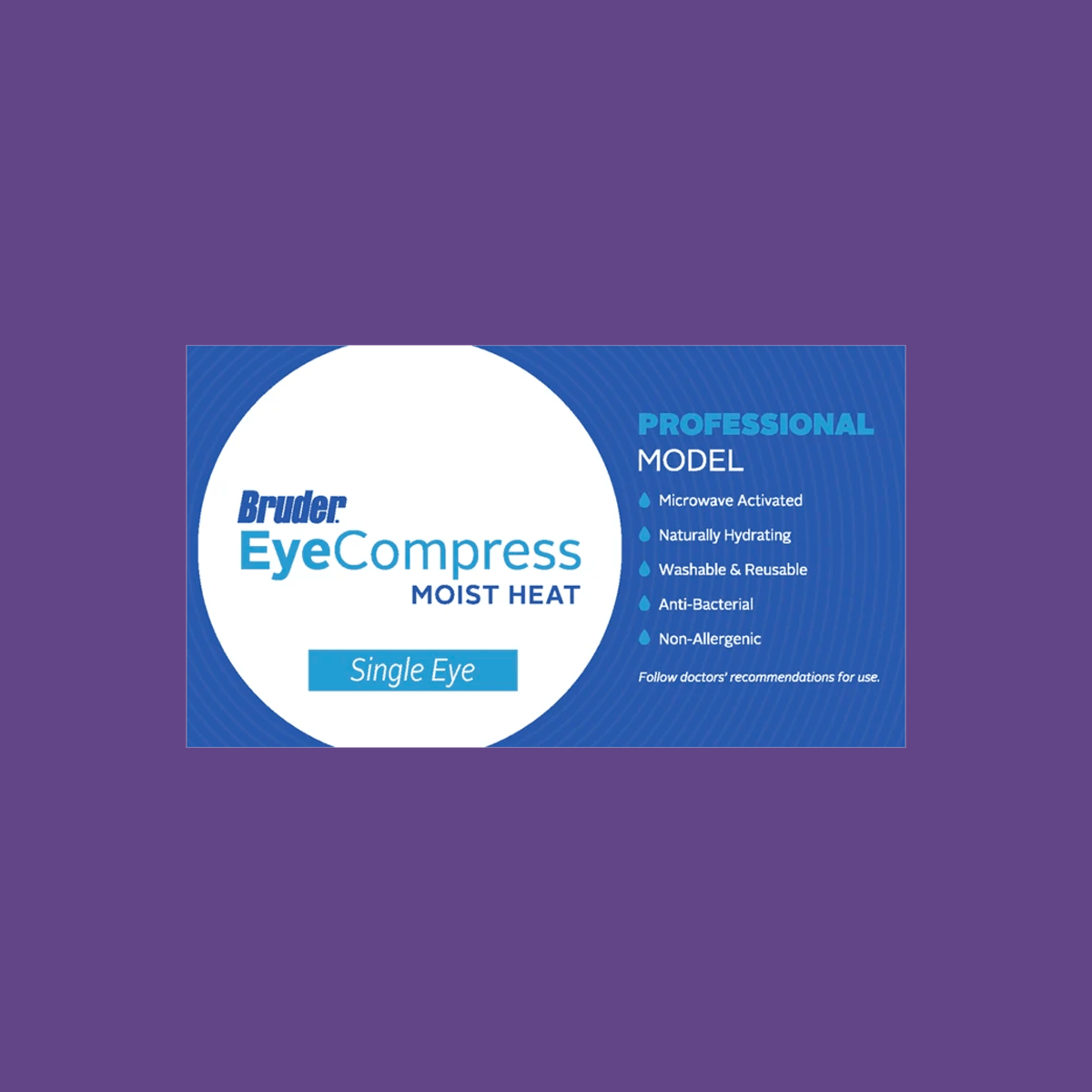 Bruder Mask Moist Heat Eye Compress - Single Eye Mask - Dry Eye Treatment