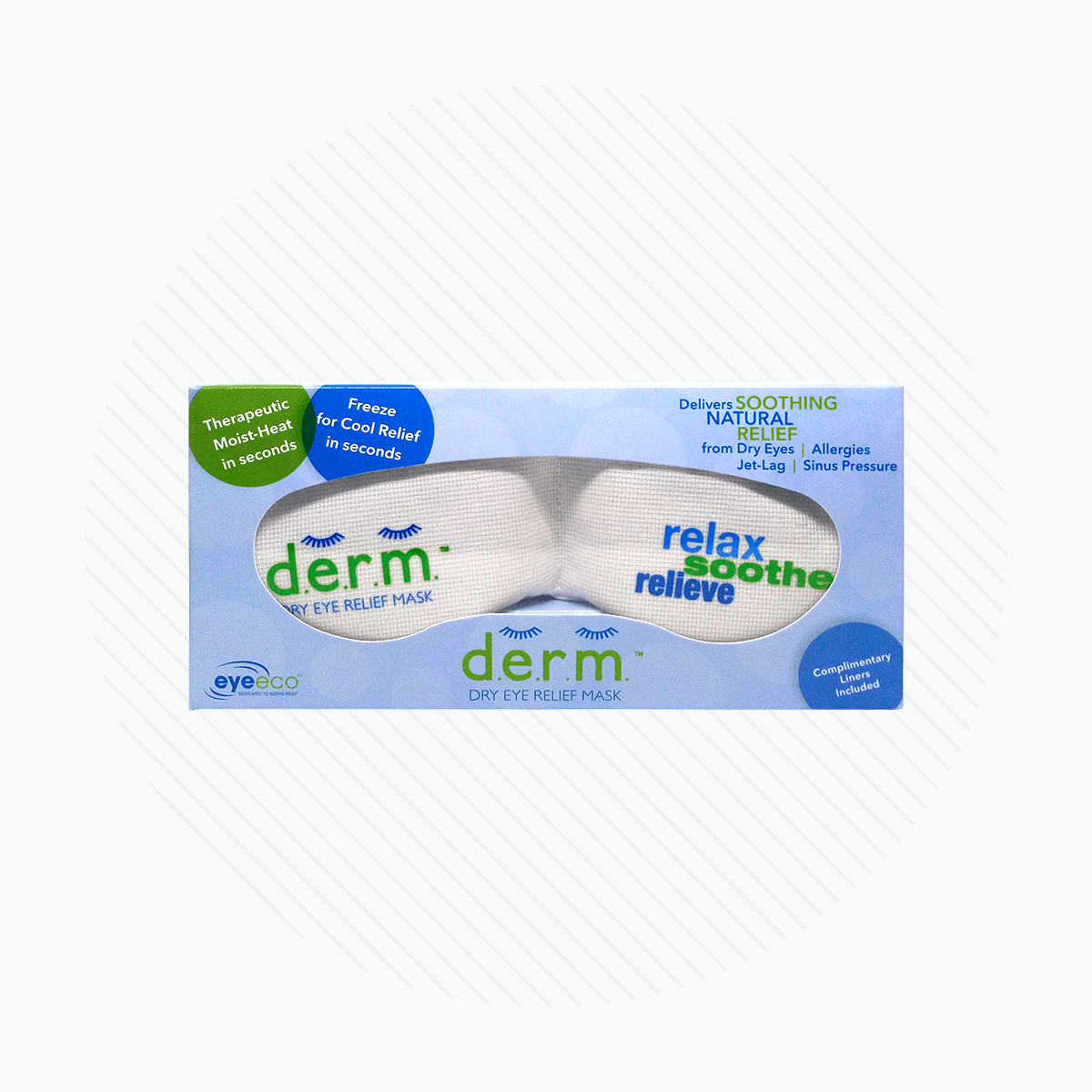 EyeEco D.E.R.M. Heat Mask for Mild Dry Eye Relief - Dry Eye Treatment