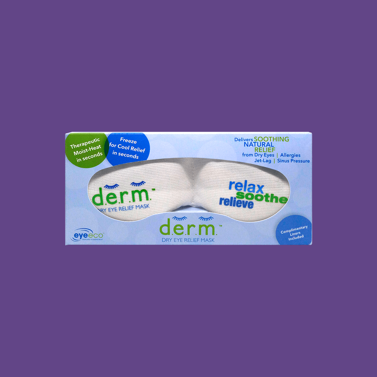 EyeEco D.E.R.M. Heat Mask for Mild Dry Eye Relief - Dry Eye Treatment