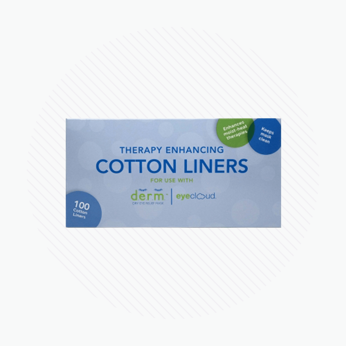 EyeEco D.E.R.M. 100 Cotton Liners Only (Mask not Included) - Dry Eye Treatment