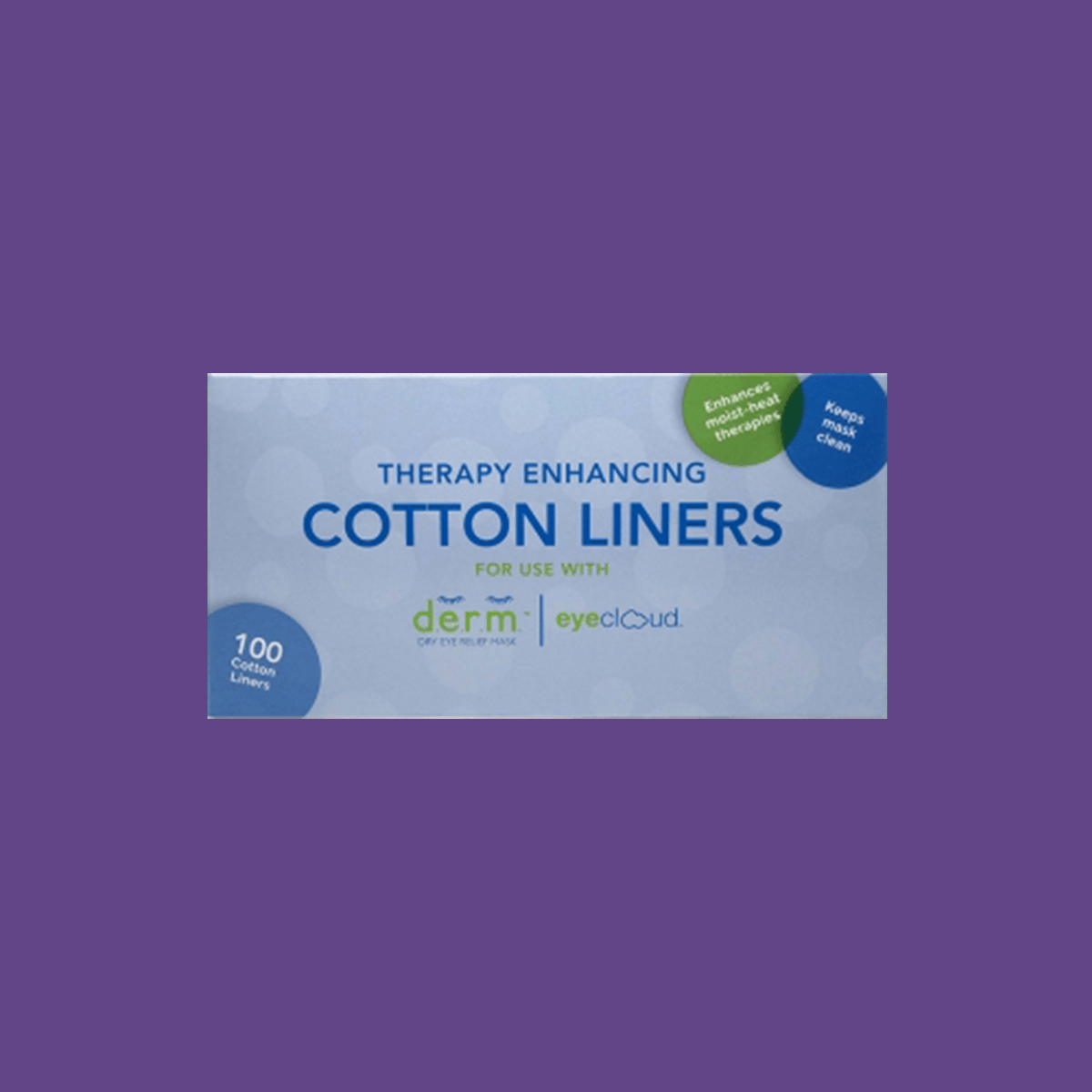 EyeEco D.E.R.M. 100 Cotton Liners Only (Mask not Included) - Dry Eye Treatment