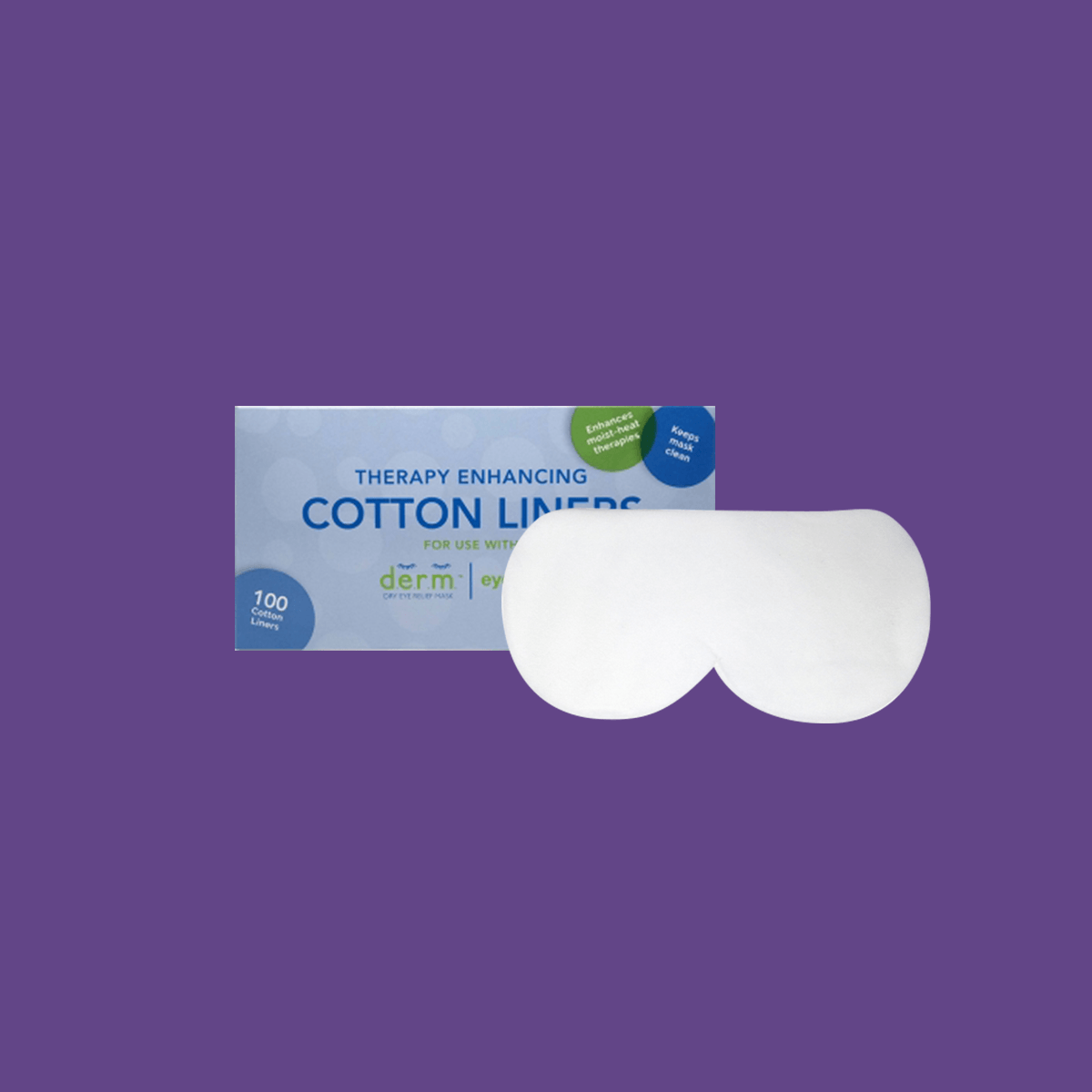 EyeEco D.E.R.M. 100 Cotton Liners Only (Mask not Included) - Dry Eye Treatment