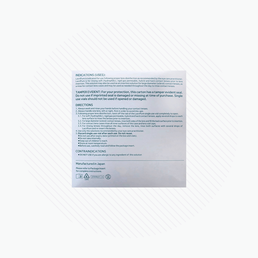 2-Pack of Menicon Lacripure Sterile Saline Solution - (98 Vials x 2) Scleral Lenses - Dry Eye Treatment