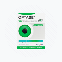 Load image into Gallery viewer, Optase Tea Tree Oil Eyelid Wipes - Preservative Free wipes for Dry Eye and Blepharitis, Box of 20
