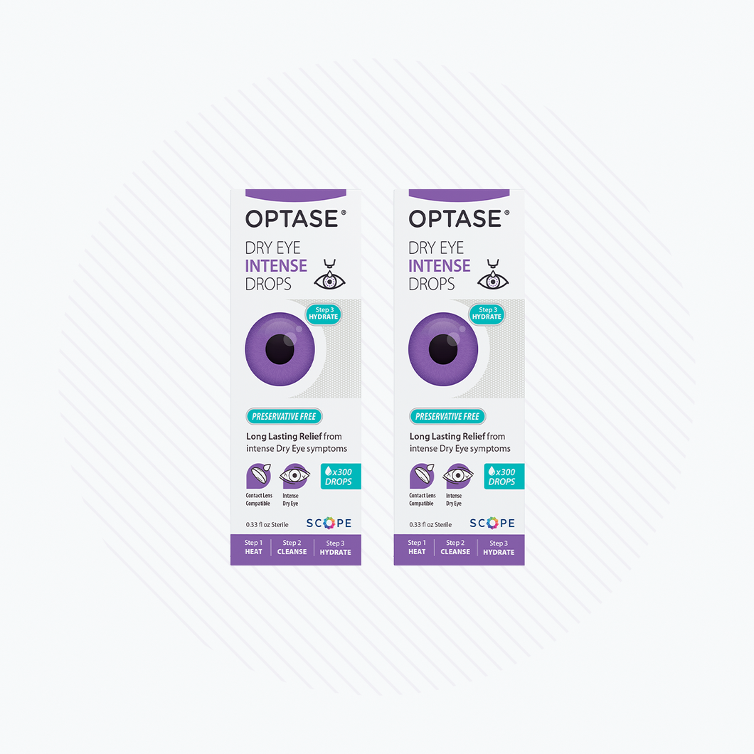 Optase Dry Eye Intense Preservative Free Eye Drops 2-Pack (600+ drops)