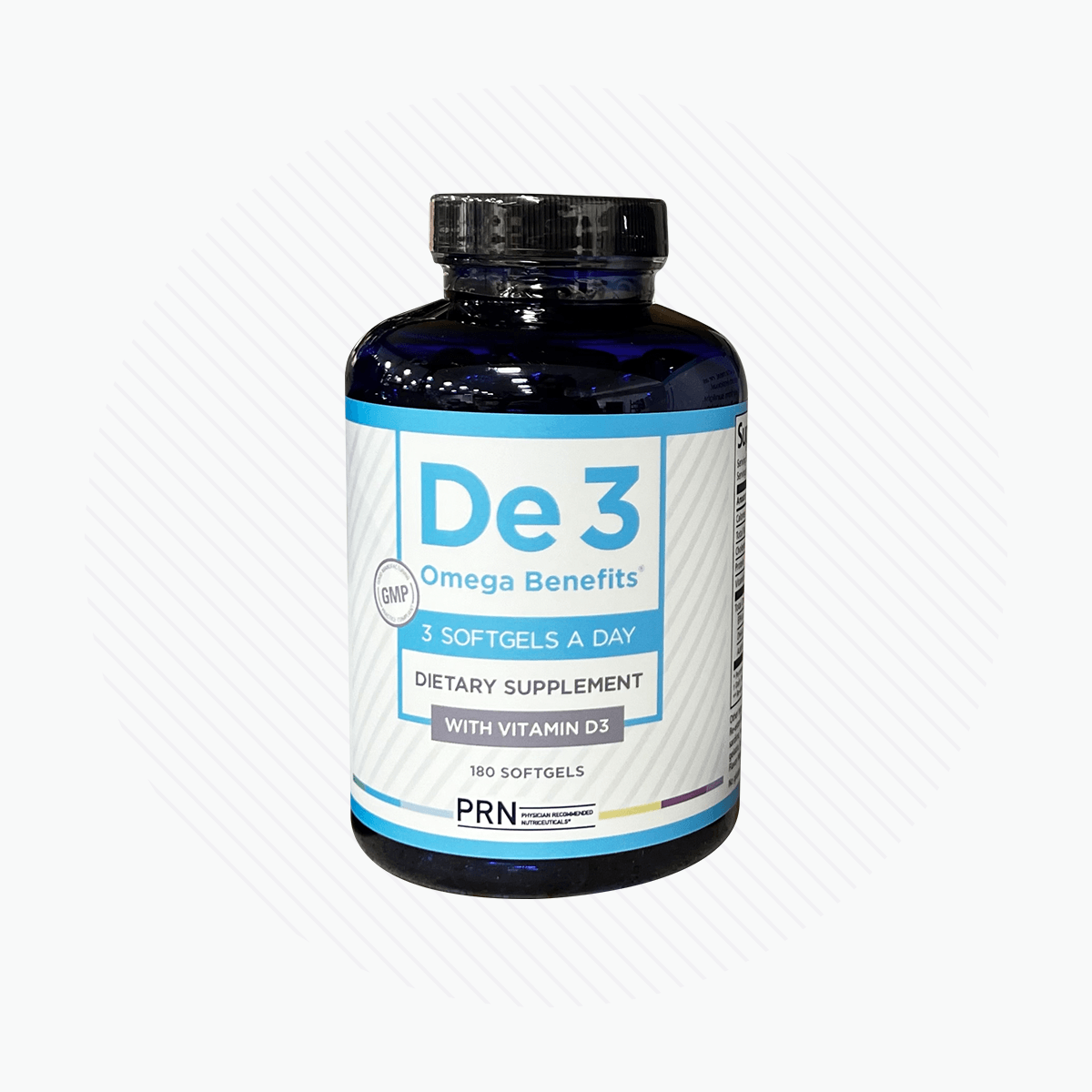 PRN DE3 Dry Eye Omega Benefits supplement bottle product image