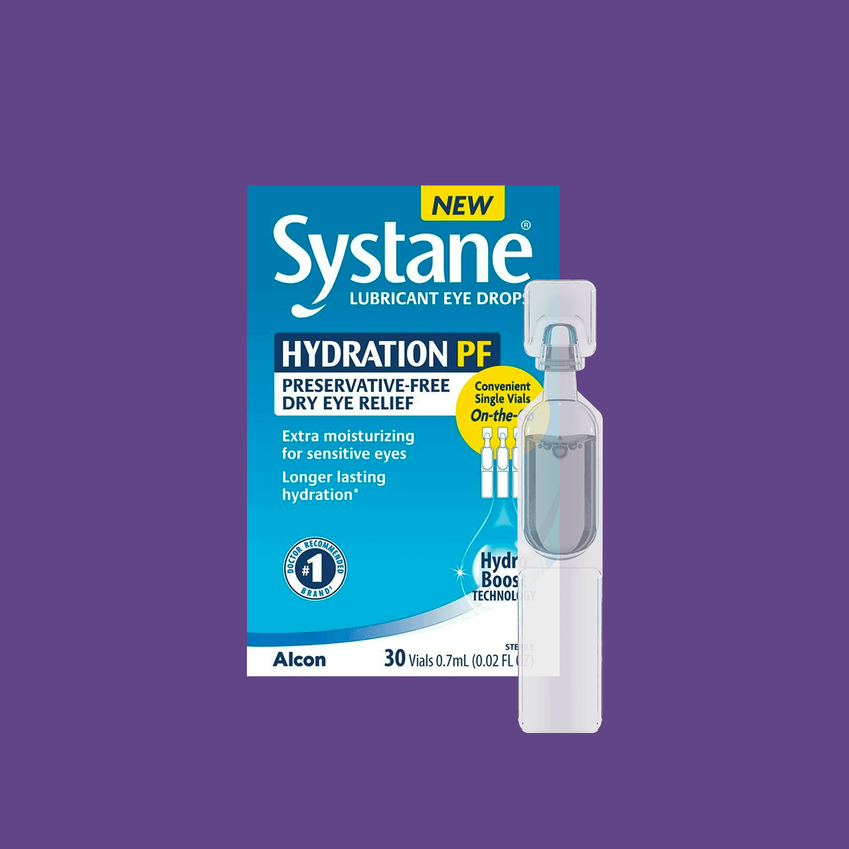 Alcon Systane Hydration Preservative-Free Lubricant Eye Drops 30ct Vials, 30 Count - Dry Eye Treatment