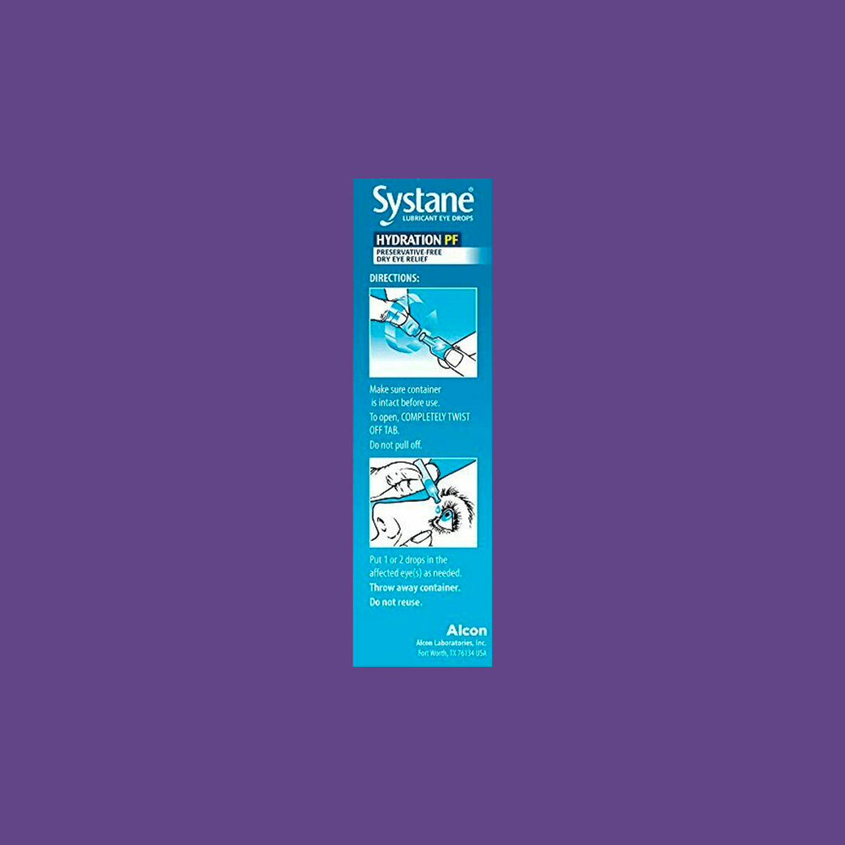 Alcon Systane Hydration Preservative-Free Lubricant Eye Drops 30ct Vials, 30 Count - Dry Eye Treatment