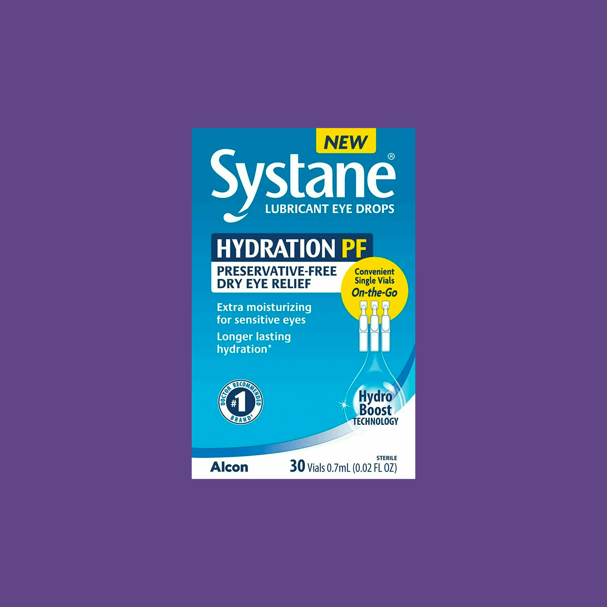 Alcon Systane Hydration Preservative-Free Lubricant Eye Drops 30ct Vials, 30 Count - Dry Eye Treatment