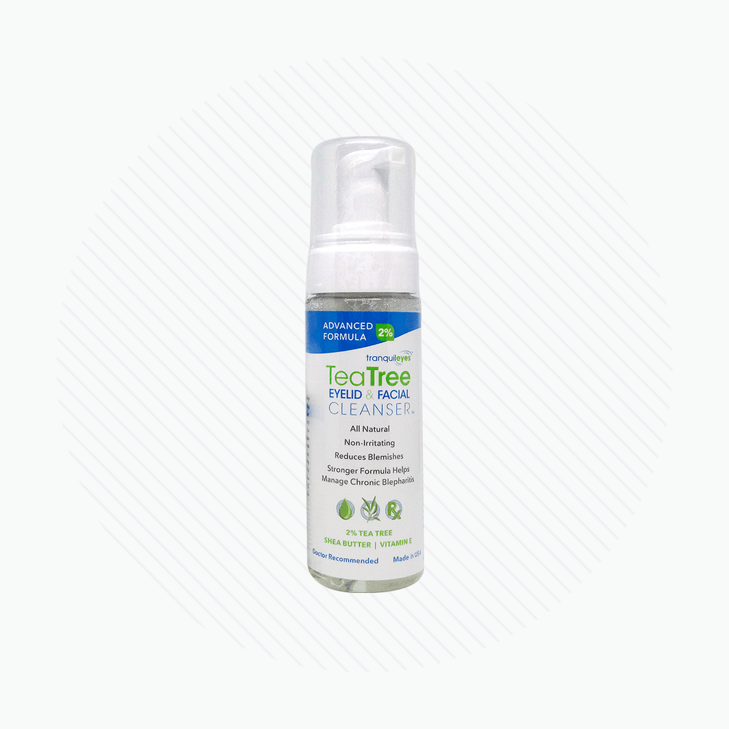 Advanced Formula 2% Tea Tree Eyelid Foam & Facial Cleanser (2 Sizes)